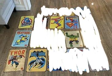 Vintage Marvel DC Comics Superhero Metal Frames
