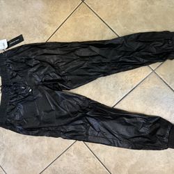 PU Leather Joggers