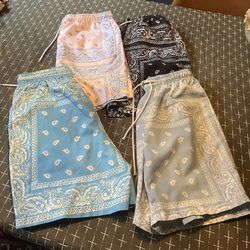 Mens Bandana Shorts -size Small 