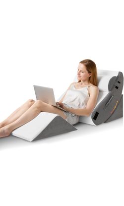 HABUTWAY 4Pcs Orthopedic Wedge Pillow, Bed Wedge Pillow for Sleeping, Post Surgery Foam Pillow for Back Pain Relief, Triangle Adjustable Support Pillo