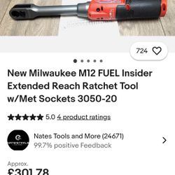 Electric Ratchet Milwaukee Tool No Free