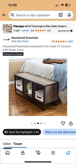 Iron cube TV console