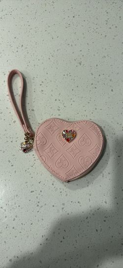 Juicy Couture Pink Heart-Shaped Wristlet Coin Purse / Mini Pouch
