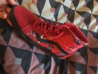 Vans high top cherry blossom