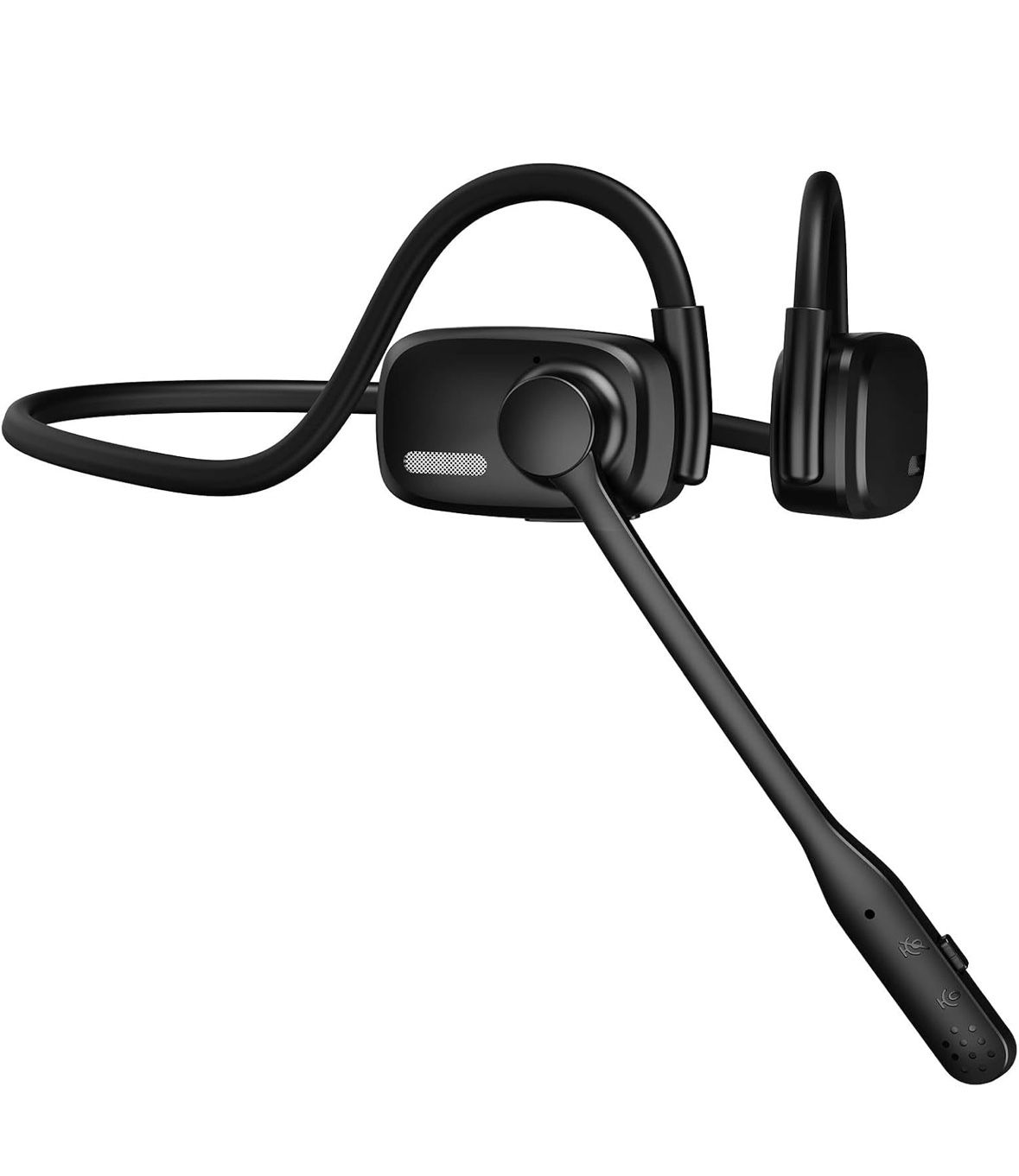 Open Ear Bluetooth Headphones with Mic, Bluetooth Headset with Noise Canceling Boom Microphone, Design for Meeting, Trucker Driver, Remote Work