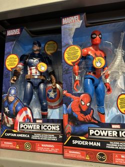 Marvel Talking Action Figures Spider-Man & Captain America