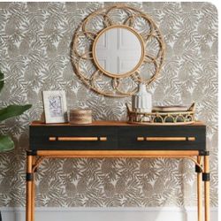 Rattan Solid Wood Console Table / Desk