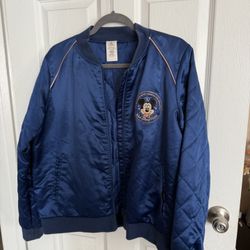 Walt Disney World Castle Satin Bomber Jacket 50th Anniversary 