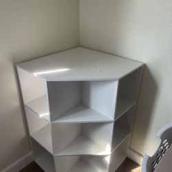 White 6-Cubby Corner Cube Organizer