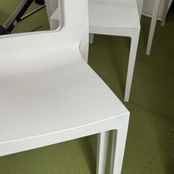 White Resin Chairs X 4