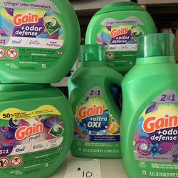 Gain Detergents ($10 Each)