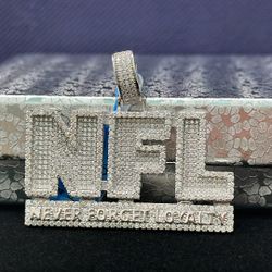 Sterling Silver Moissanite NFL Pendant 