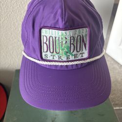 Bourbon Street Chili Fest 2023 Purple Nylon SnapBack Hat New Orleans Sauce Patch