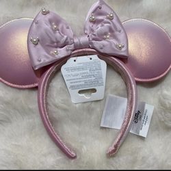Disney pink Pearl Ears. Brand New With Tags 
