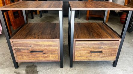 Nightstands with Drawer Set of 2