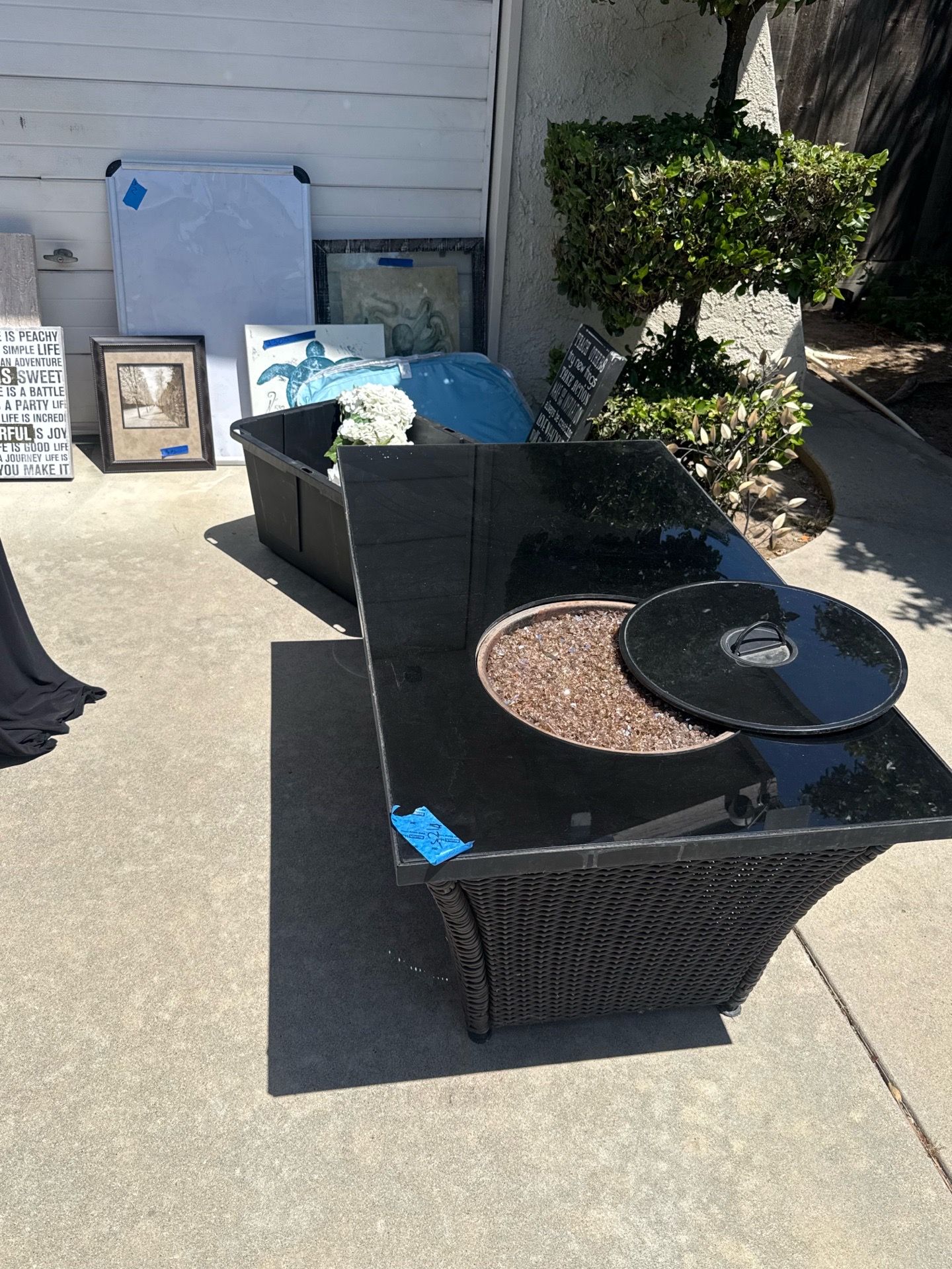 Glass Propane Fire Pit/Table