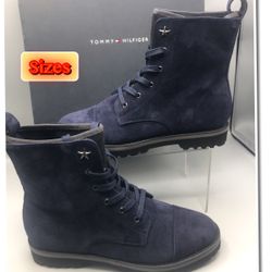 Tommy Hilfiger Women’s Blue Ankle Boots And black