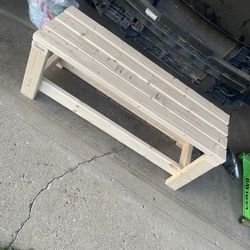 Hand Made Wooden Bench 