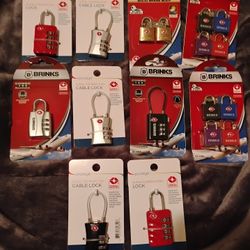 17 New In Package Brinks, Prestige TSA Locks 