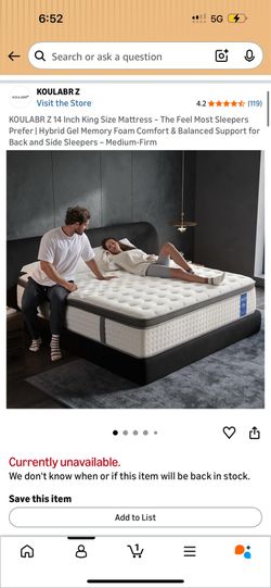 King size mattress