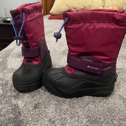 Girl Snow Boots Columbia Waterproof  Size 12