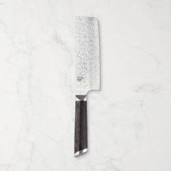 Shun TDM0728 Premier Nakiri 6 1/2" Knife, VG-MAX Damascus, Brown