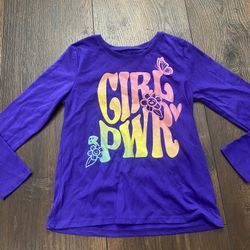 Girls Purple Girl Power Shirt Size 5/6 By Childrens Place #7