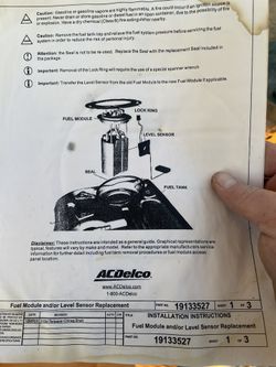 Ac Delco Fuel Pump Assembly