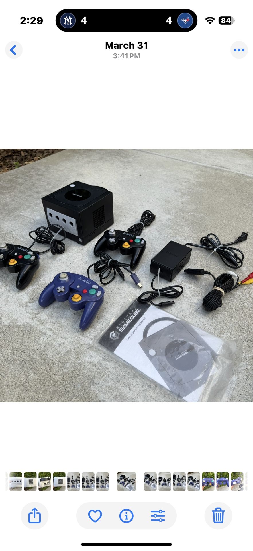 Nintendo GameCube Console DOL-001 Black - Tested | Controller, Console, Cords
