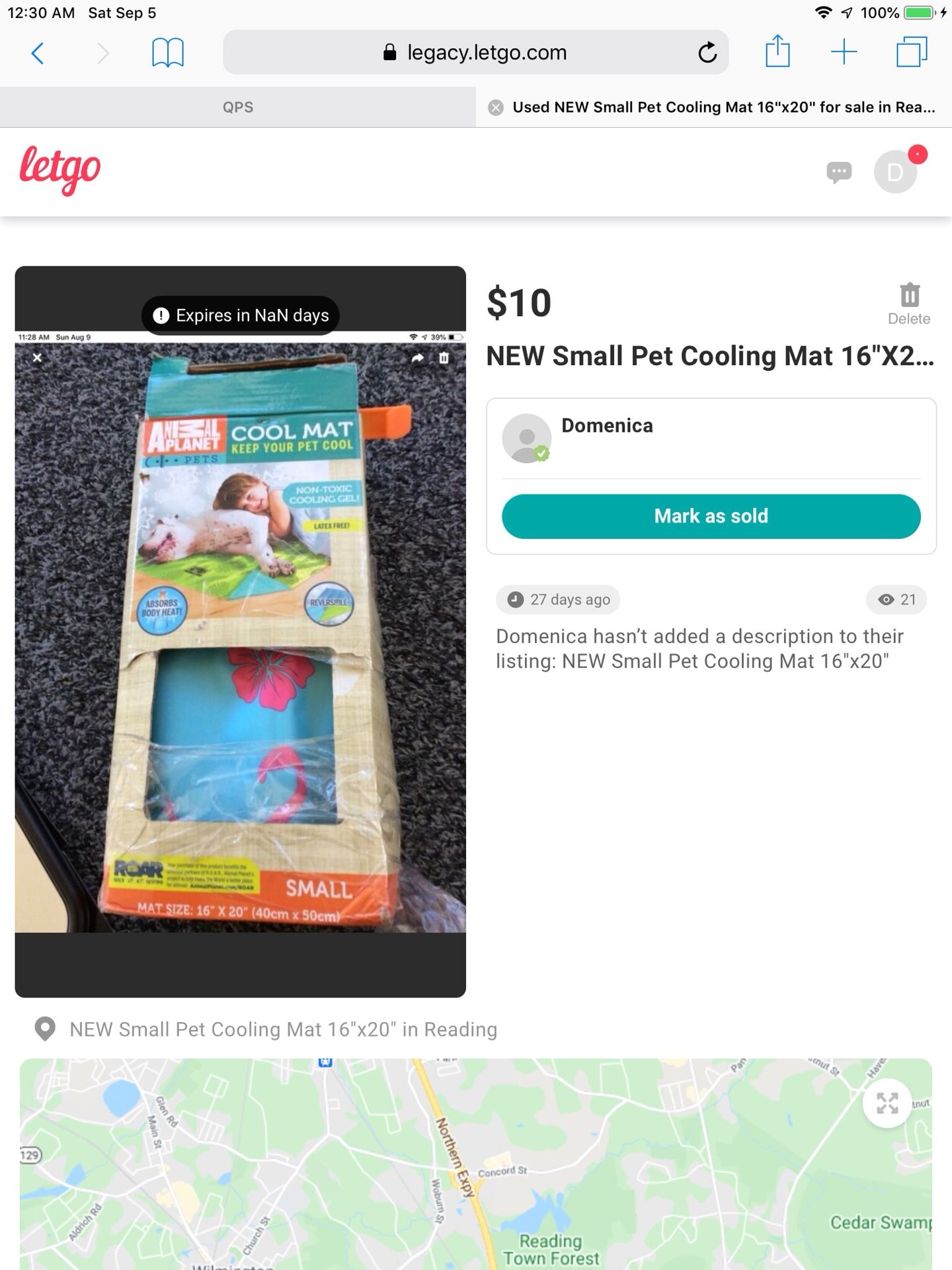New Small Pet Cooling Mat