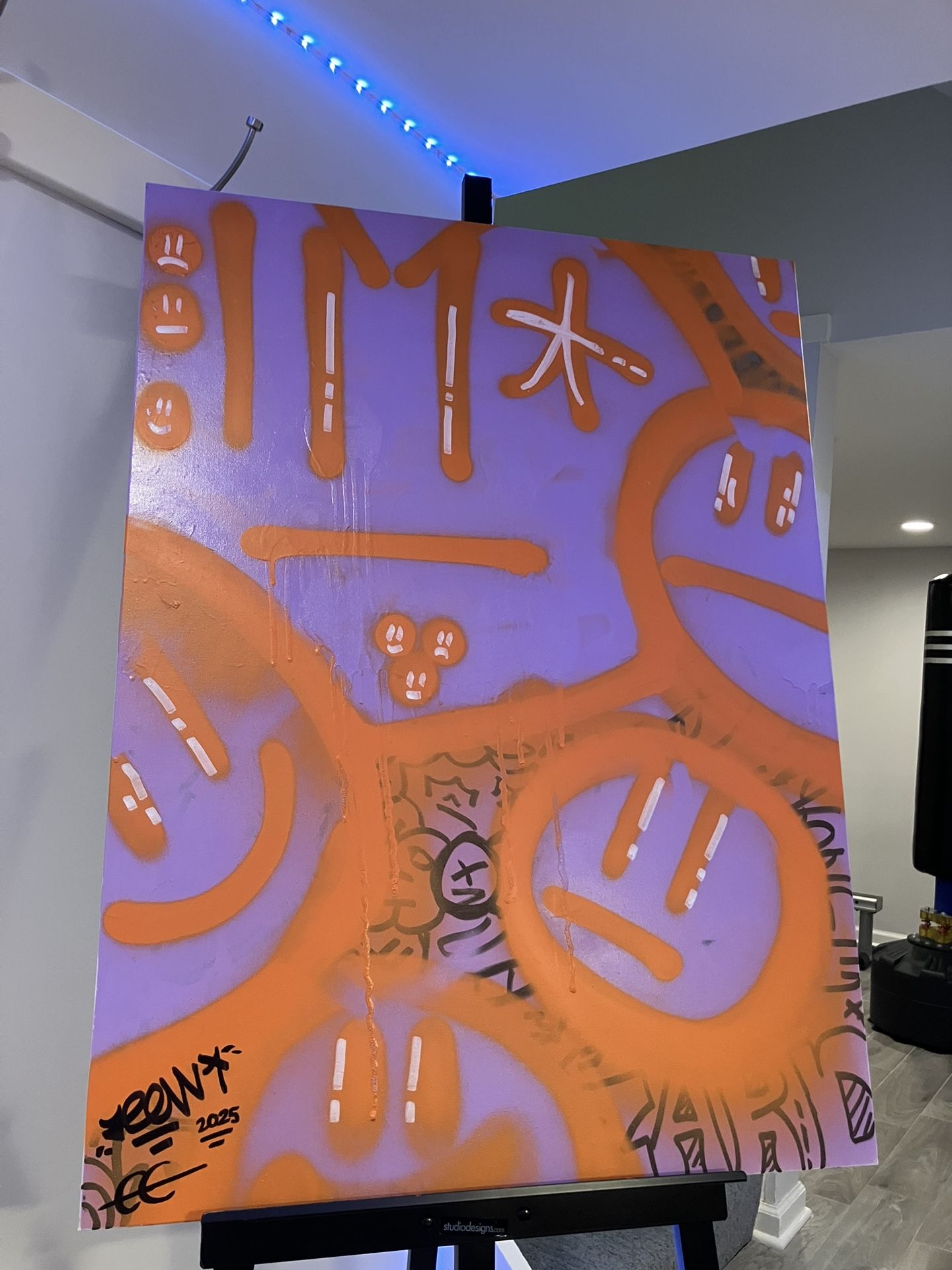 Custom graffiti art piece from a young artist