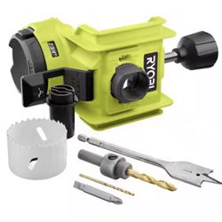 RYOBI Wood/Metal Door Lock Installation Kit with Bi-Metal Hole Saw, Spade Bit, Pilot Bit, and Double Ended Screw Drivng Bi