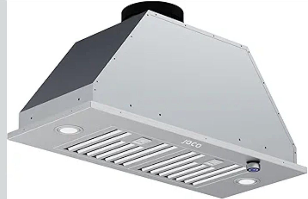 30 Inch Built-in/Insert Range Hood, 880 CFM Stainless Steel Kitchen Vent Hood, Convertible for Ducted or Ductless Installation, 4-Speed Knob Control