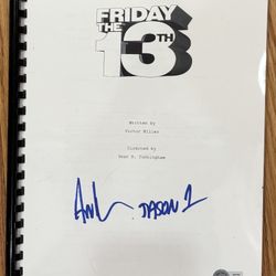 Friday The 13th Script Hand-autographed by Ari Lehman - The Original “Jason”