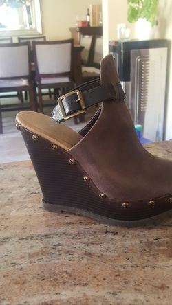 wedge leather shoes
