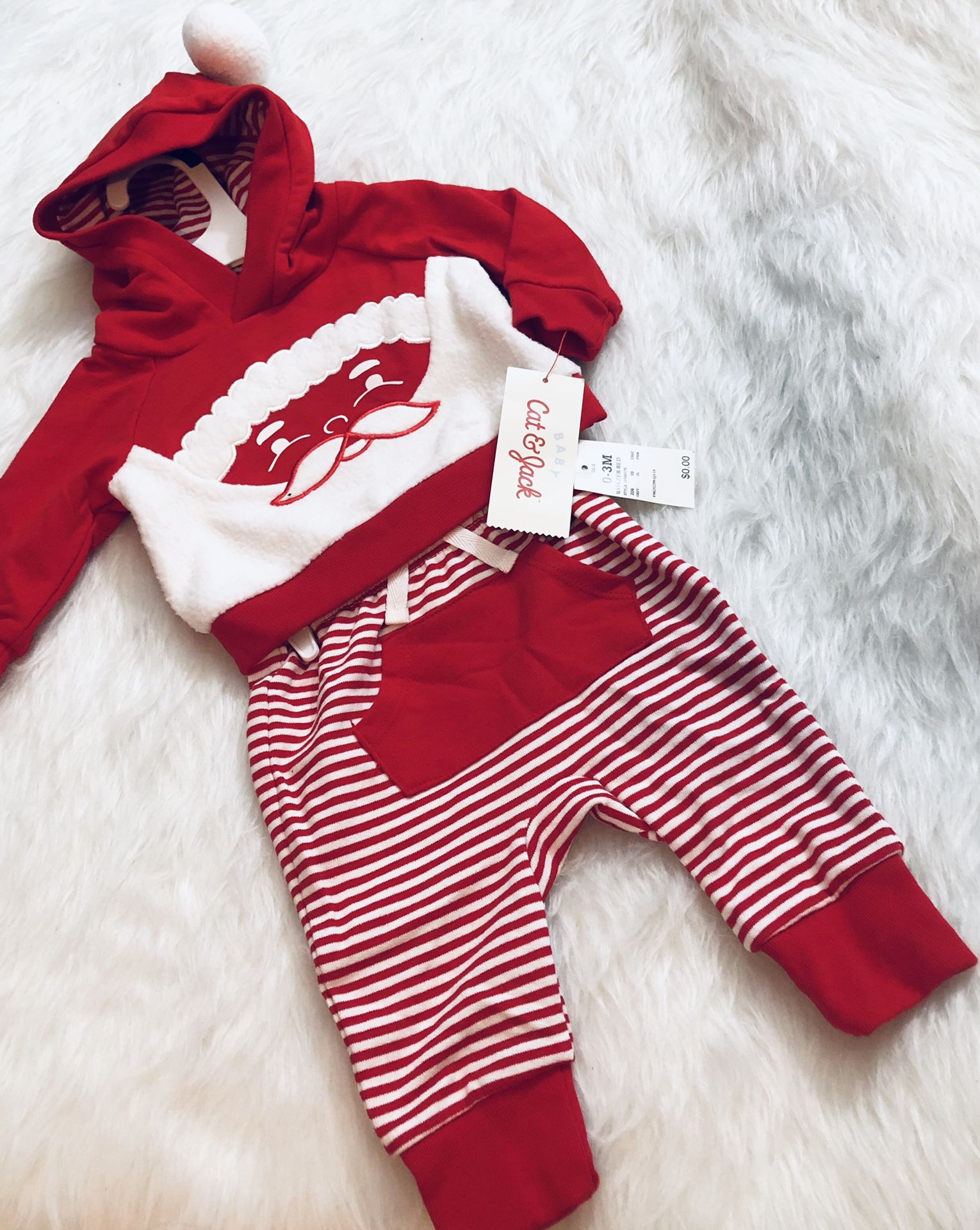 New! Cat & Jack Santa Outfit *0-3 Months