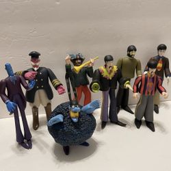 BEATLES 2000 McFarlane Yellow Sub Sgt Pepper Lonely Hearts Club Band Figures Lot