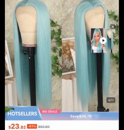 Blue wig never used