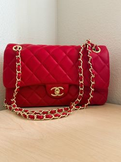 Chanel Classic Flap Bag Red Lambskin