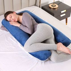 Navy Blue U-Shape Full Body Pillow