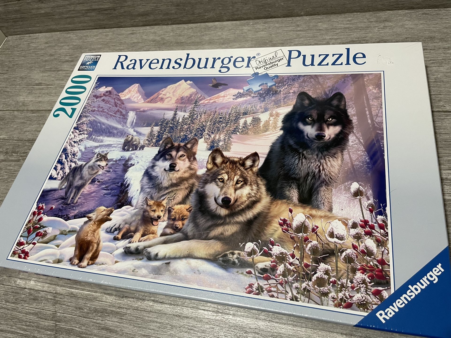 Ravensburger 16012 Wolves 2000 Piece Puzzle- Softclick Technology 29.5"x30.5"