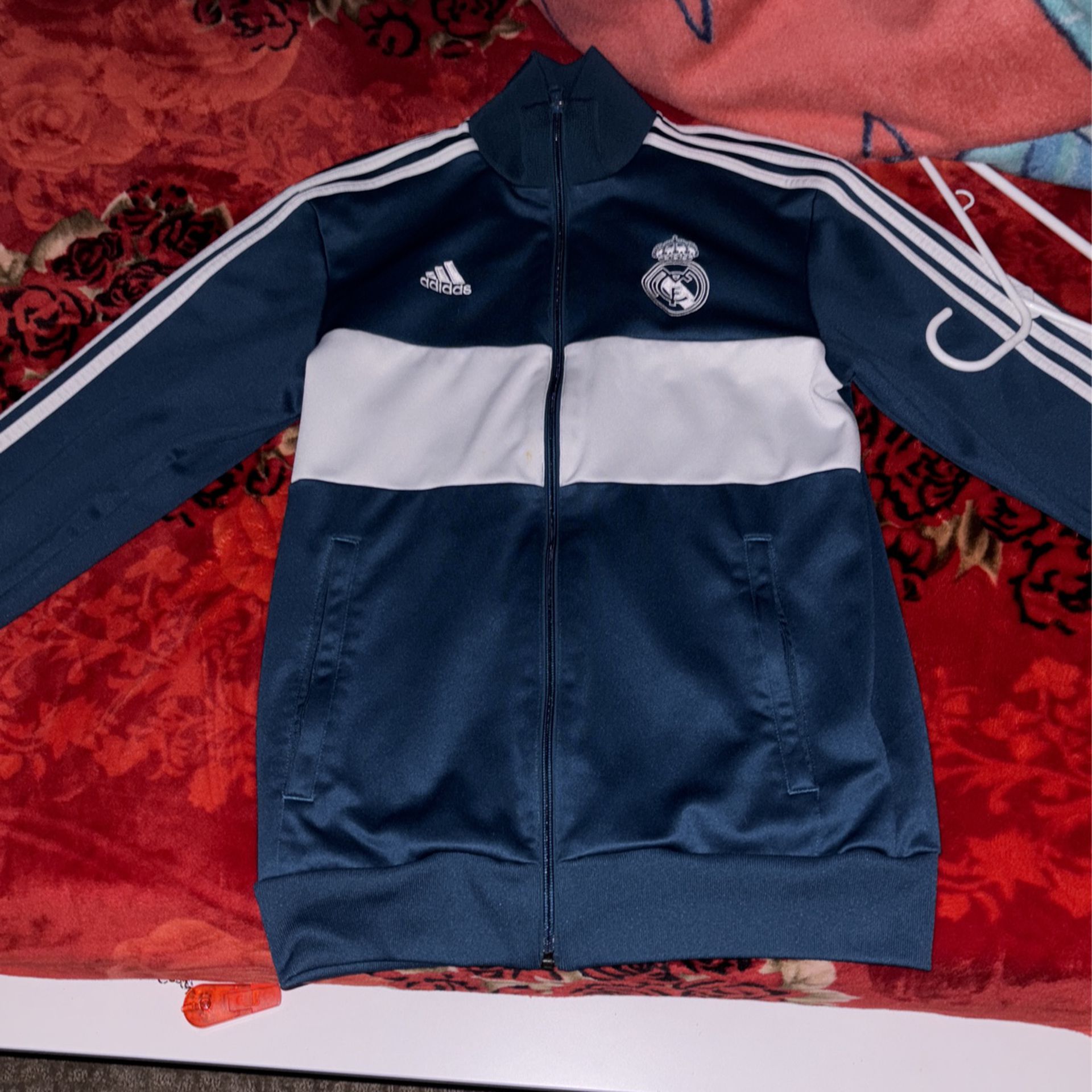 Men's adidas Blue/White Real Madrid Full-Zip Track Jacket