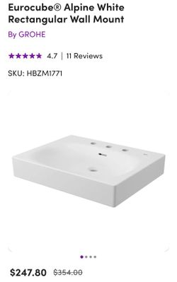 Grohe Eurocube Alpine White Bathroom Sink