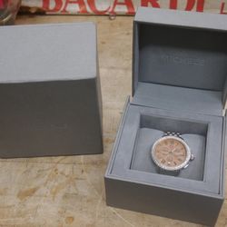 Stainless steel Michele Serein  watch  0.60 CT TW 100 Diamonds . mint condition 889021-1