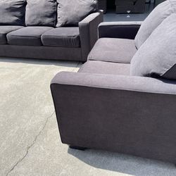 Gray Couch And Loveseat Set