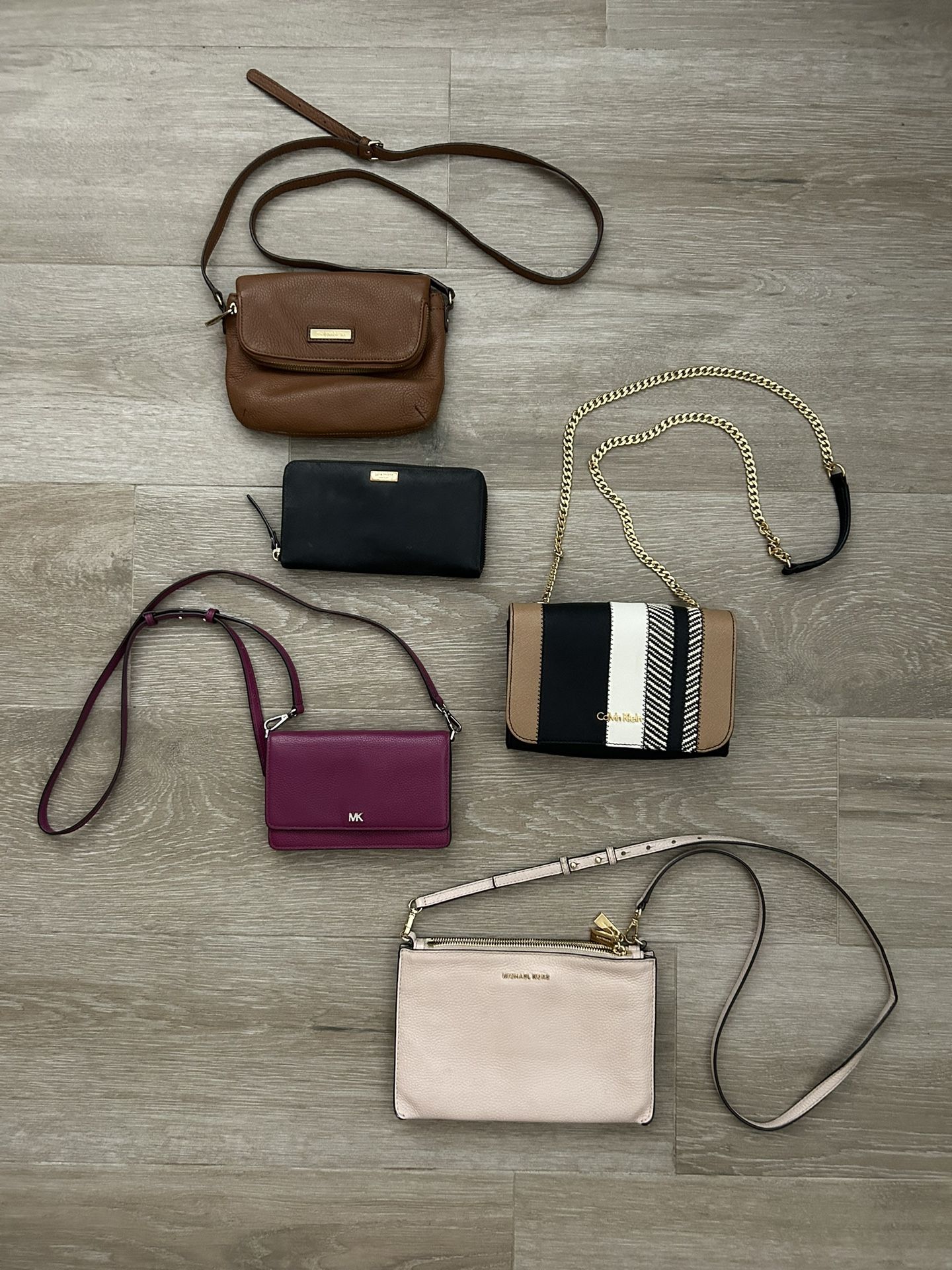 Michael Kors Kate Spade Calvin Klein Purse Handbag Crossbody Wallet Leather