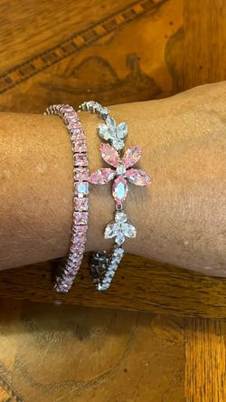 Crystal Rhinestone Bracelet Set of 2