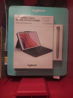 Logitech Keyboard Case And Digital Stylus Bundle ( Ipad ,7th,8th,9th Gen ) Factory Sealed NIB