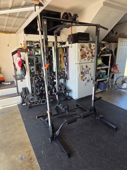 Squat Bench rack w/ Pull down
