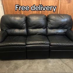 Leather Recliner Couch - Free Delivery 